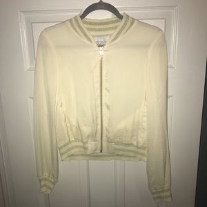 Lucy Paris ivory bomber jacket